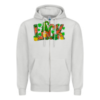 Dove Grey Western Luck With Gnome And Beer Zipper Hoodie - BundleAndBundleShop
