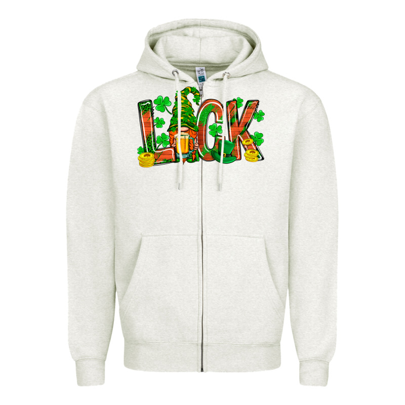 Western Luck With Gnome And Beer Zipper Hoodie by BundleAndBundleShop | Teevron