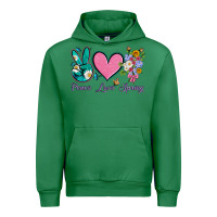 Emerald peace love springwith flowers and butterfly Urban Hoodie - Artiststas