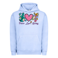 Pigment Grape Ice peace love springwith flowers and butterfly Urban Hoodie - Artiststas