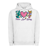 Pigment Lunar Rock peace love springwith flowers and butterfly Urban Hoodie - Artiststas