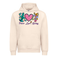 Sandshell peace love springwith flowers and butterfly Urban Hoodie - Artiststas