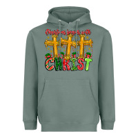 Sage christmas begins with christ Heavyweight Hoodie - CowhideDigitalArt