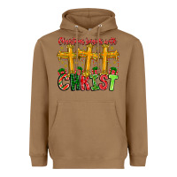 Toasted Coconut christmas begins with christ Heavyweight Hoodie - CowhideDigitalArt