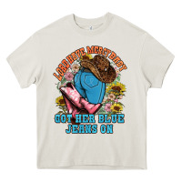 Cream lord have mercy baby got her blue jeans on Heavy Core Tee - NancyCooperArtShop