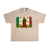 French Oak mexican flag our lady of guadalupe Urban Heavy Tee - JahusDesignShop