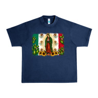 Navy mexican flag our lady of guadalupe Urban Heavy Tee - JahusDesignShop