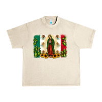 Sandshell mexican flag our lady of guadalupe Urban Heavy Tee - JahusDesignShop