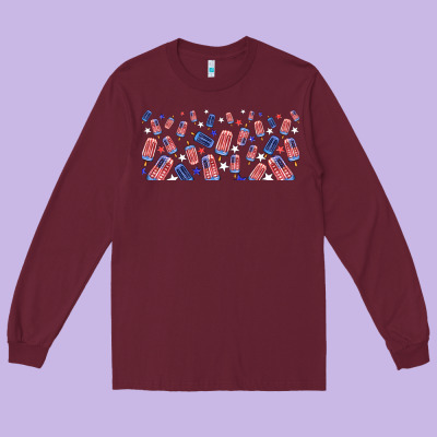 American Popsicle Long Sleeve Tee Designed By Tumblerdesignbyshophia