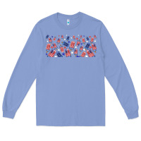 Colony Blue American popsicle Long Sleeve Tee - TumblerDesignByShophia