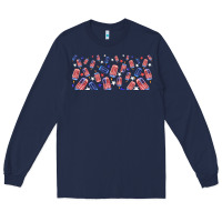 Navy American popsicle Long Sleeve Tee - TumblerDesignByShophia