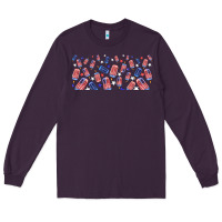 Plum American popsicle Long Sleeve Tee - TumblerDesignByShophia