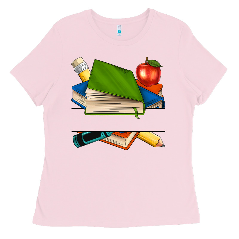 Custom Teacher Books Ladies Tee by NancyCooperArtShop | Teevron