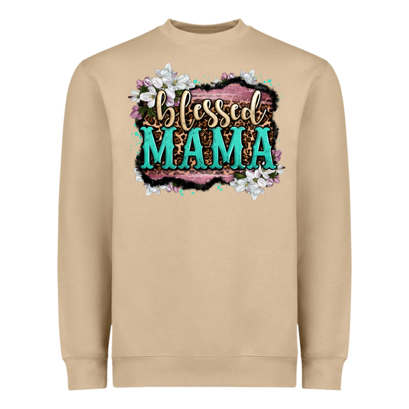 Blessed Mama Heavyweight Sweatshirt by OliviaCreatesArt | Teevron