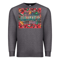 Charcoal Heather summer vibes Premium Sweatshirt - CowhideDigitalArt