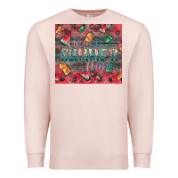 Pale Pink summer vibes Premium Sweatshirt - CowhideDigitalArt