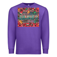 Purple summer vibes Premium Sweatshirt - CowhideDigitalArt