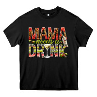 Black mama needs a drink Heavy Core Tee - NancyCooperArtShop
