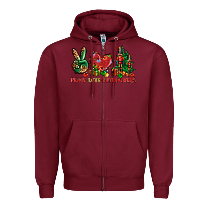Peace Love Nutcrackers Zipper Hoodie by BundleAndBundleShop | Teevron