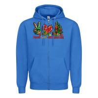 True Royal Peace Love Nutcrackers Zipper Hoodie - BundleAndBundleShop