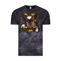 Cloud Black christmas baby cow Vintage Tee - RanaPortraitStore
