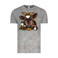 Christmas Baby Cow Vintage Tee | Teevron