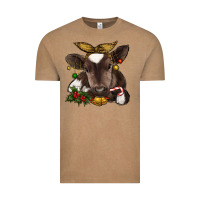 Vintage Coffee christmas baby cow Vintage Tee - RanaPortraitStore