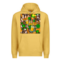 Antique Gold St. Patrick's Day Pig With Beer And Shamrock Premium Hoodie - FaDigitalArtStudio