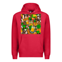 Cardinal St. Patrick's Day Pig With Beer And Shamrock Premium Hoodie - FaDigitalArtStudio