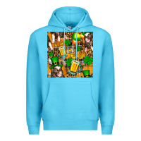 St. Patrick's Day Pig With Beer And Shamrock Premium Hoodie | Teevron