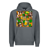 Rock St. Patrick's Day Pig With Beer And Shamrock Premium Hoodie - FaDigitalArtStudio