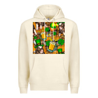 Sandshell St. Patrick's Day Pig With Beer And Shamrock Premium Hoodie - FaDigitalArtStudio