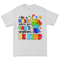 Dove Grey in a world where you can be anything be kind Premium Tee - MaliasSmallBusiness