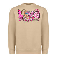 Mushroom love is all you need Heavyweight Sweatshirt - OliviaCreatesArt