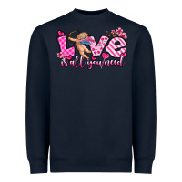 Navy love is all you need Heavyweight Sweatshirt - OliviaCreatesArt