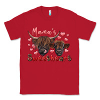 Red mama's sweetheart highland cow and calf Classic Tee - RanaPortraitStore