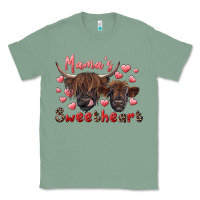 Sage mama's sweetheart highland cow and calf Classic Tee - RanaPortraitStore