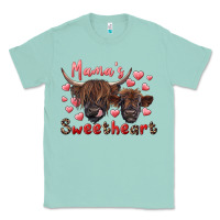 Seafoam mama's sweetheart highland cow and calf Classic Tee - RanaPortraitStore
