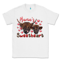 White mama's sweetheart highland cow and calf Classic Tee - RanaPortraitStore