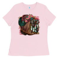 Bubblegum Pink Let's Go Ladies Tee - Jasminsmagicworld
