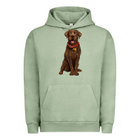 Pigment Oil Green chocolate lab labrador retriever Urban Hoodie - Artiststas