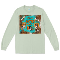 Matcha life is better with a dog Long Sleeve Tee - TumblerDesignByShophia