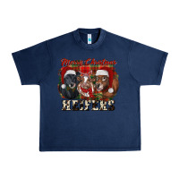Navy Merry Christmas Urban Heavy Tee - RanaPortraitStore