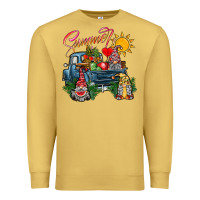 Antique Gold summer gnomes  truck Premium Sweatshirt - CowhideDigitalArt