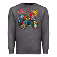 Charcoal Heather summer gnomes  truck Premium Sweatshirt - CowhideDigitalArt