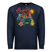Navy summer gnomes  truck Premium Sweatshirt - CowhideDigitalArt