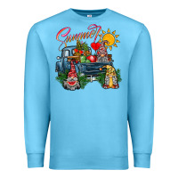 Ocean Blue summer gnomes  truck Premium Sweatshirt - CowhideDigitalArt