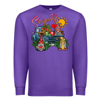 Purple summer gnomes  truck Premium Sweatshirt - CowhideDigitalArt