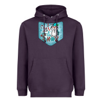 Plum Christmas Pocket Heavyweight Hoodie - CowhideDigitalArt