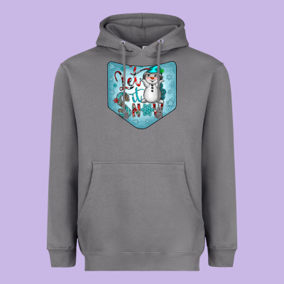 Christmas Pocket Heavyweight Hoodie Designed By Cowhidedigitalart